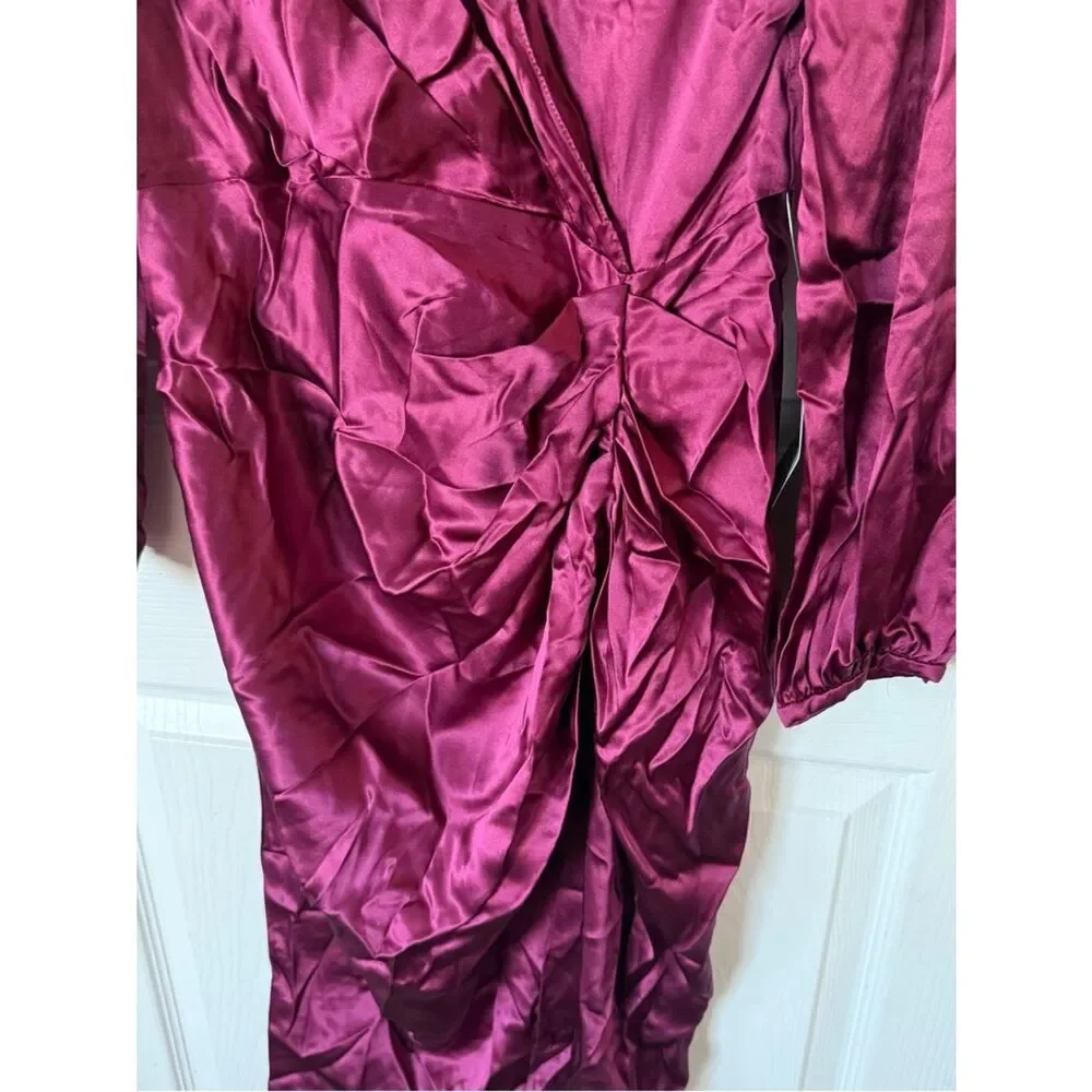 Amanda Uprichard Roma long sleeve silk dress • Medium